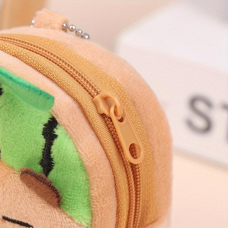 Cute Capybara Plush Wallet Cartoon Animal Coin Purse Portable Money Changer Pouch Earphone Storage Bag Birthday Gifts