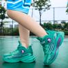 Boys' sports shoes fly mesh breathable lace-up lightweight soft sole comfortable wear-resistant basketball shoes for men