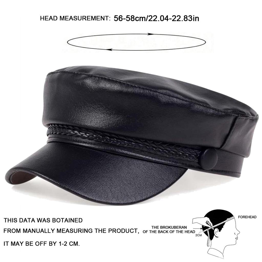 Unisex Woven leather Navy Hat Spring and Autumn Outdoor Casual Adult Sun Hats Hip Hop Beret Hat Sunscreen Hat Sports Cap