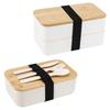 Japanese Style Wood Lid Bento Box