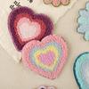 Chenille Heart & Flower Embroidery Patch with Adhesive Backing