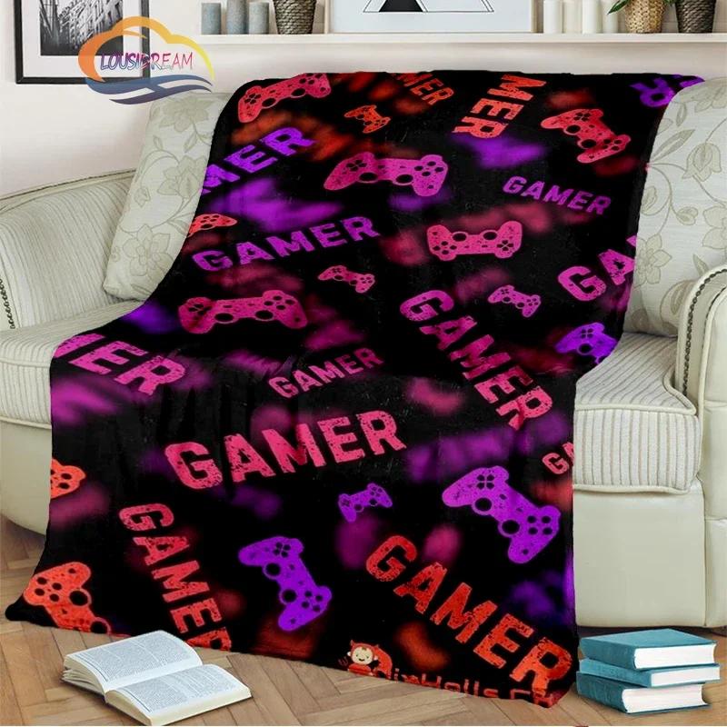 Game Blanket Pad S  Controller Soft and Comfortable  Sofa Bed Bedroom Decoration  Gamer Gift