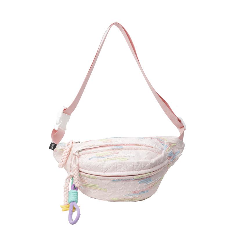 High-value Soft Girl Girl Breast Bag, Small Fresh and Cute Casual Small Bag Female College Student Fanny Pack Messenger Bag