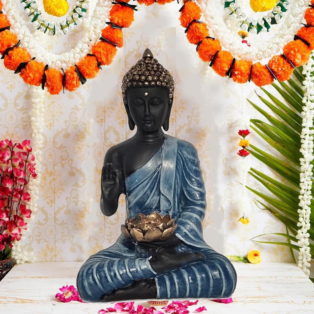 New Buddha Statue Showpiece Idol with tealight for Home Decor & Living Room Unique showpieces 1 pic