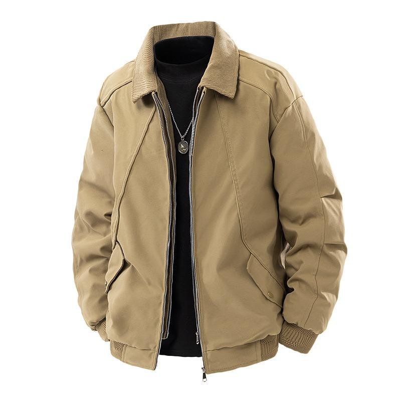 % White Duck Down Fake Two-piece Down Jacket Men s Winter New Loose Lapel Casual Jacket Men s M