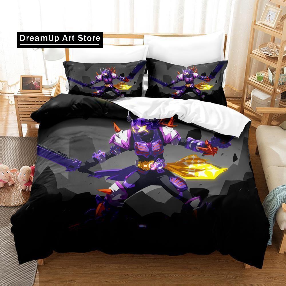 Kamen Rider Geats Bettwäsche-Set, Einzelbett, Doppelbett, Queensize-Bett, Kingsize-Bett, Schlafzimmer für Erwachsene und Kinder, Bettbezug-Set, 3D-Anime-Bettlaken-Set