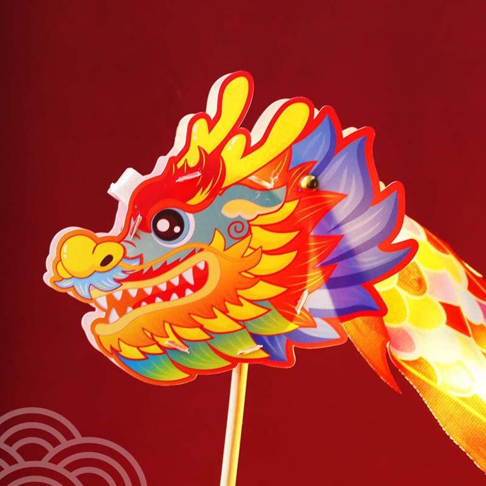 Handmade Children's Loong Lantern Chinese Style Dragon Lantern Dance Mid-Autumn Festival Lamp  Kids
