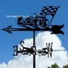 Weather Vane Ornament: Outdoor Wrought Iron Spray-Painted Roof Decoration Metal Craft