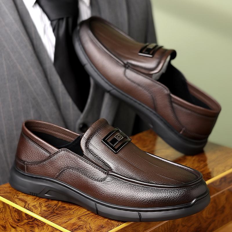 Fashion Men's Spring Luxury Brand Loafers Soft Sole Comfortable Dress Shoes Mens Slip On BusinessShoes Fashion Leather Casual Shoes