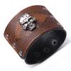 2024 Men's Cowhide Skull Bracelet: European & American Style, Wide Leather Design