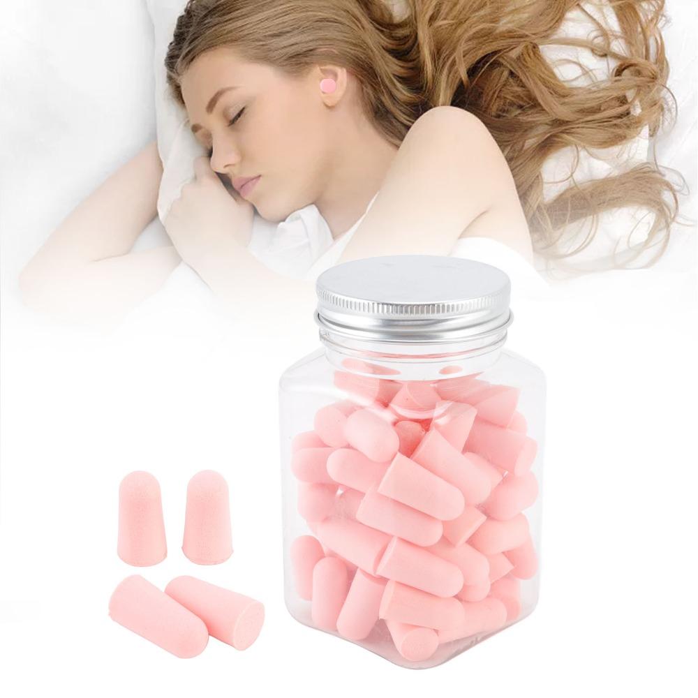 60Pcs Skin-friendly soft texture Foam Ear Plugs Noise Cancelling Earplug Study quiet environment