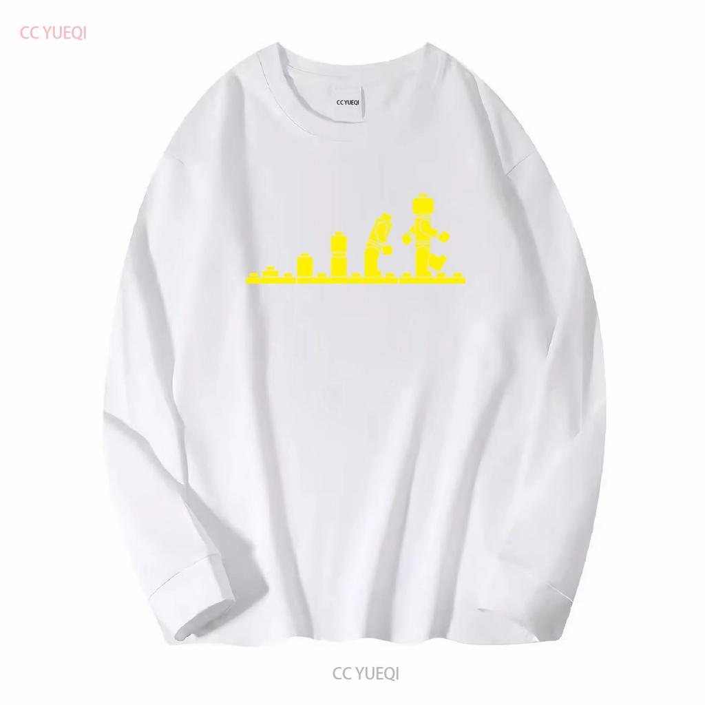 Bricks Evolution Mens T Shirt Movie Master Builder Classic Awesome Spaceman Funny Kids Present Idea Joke Top Dad Vintage
