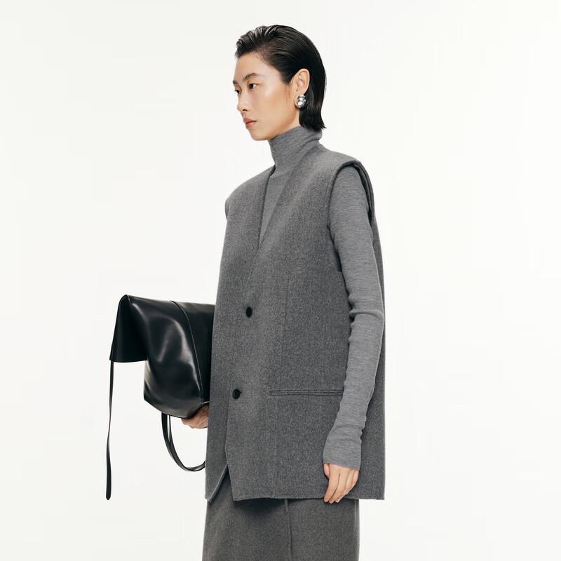 JNBY 2024 Winter Loose H-Shape Woolen Coat