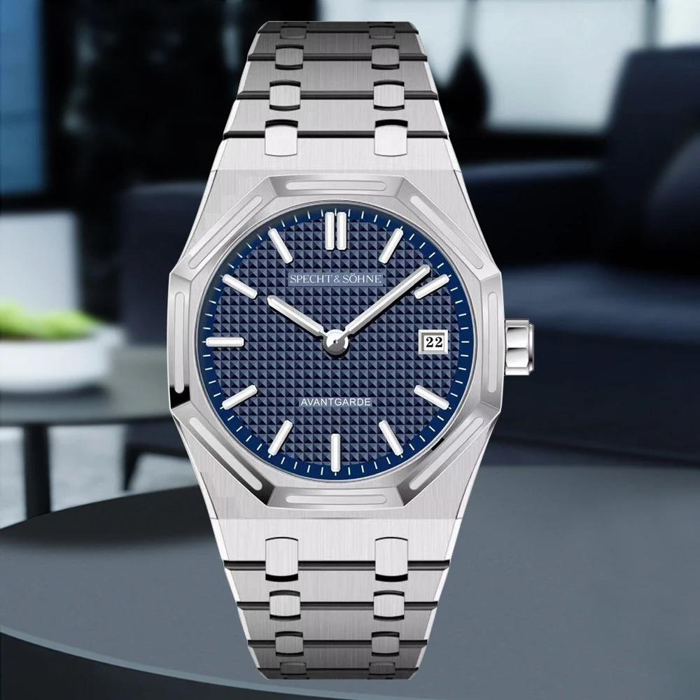 Specht & Söhne 2025 New fashion Watch For Men Quartz Movt Sports Watches Octagon Stainless Steel Sapphire Crystal 50M Waterproof
