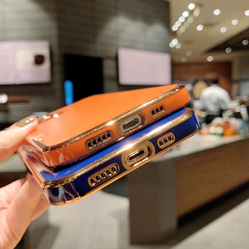 Candy Color 6D Electroplating Is Suitable for iPhone17ProMax Apple 16/15 Solid Color Fine Hole Silicone Mobile Phone Case X