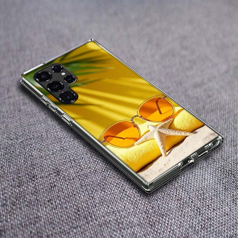 

Summer Vibe Sea, Beach, Sand Phone Case For Samsung Galaxy S24 S23 S21 S20 FE S22 S26 Ultra S25 Edge S10 Plus Cover Clear TPU Ca Samsung S25