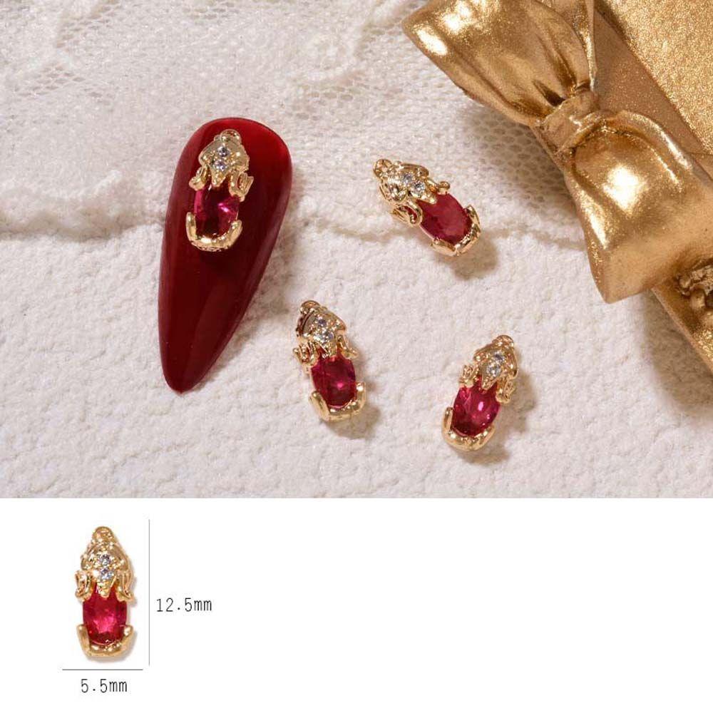 

Year Tiger Year Luxury DIY Nail Decoration Nail Art Rhinestone Zodiac Jewelry New Year Nail Art 13