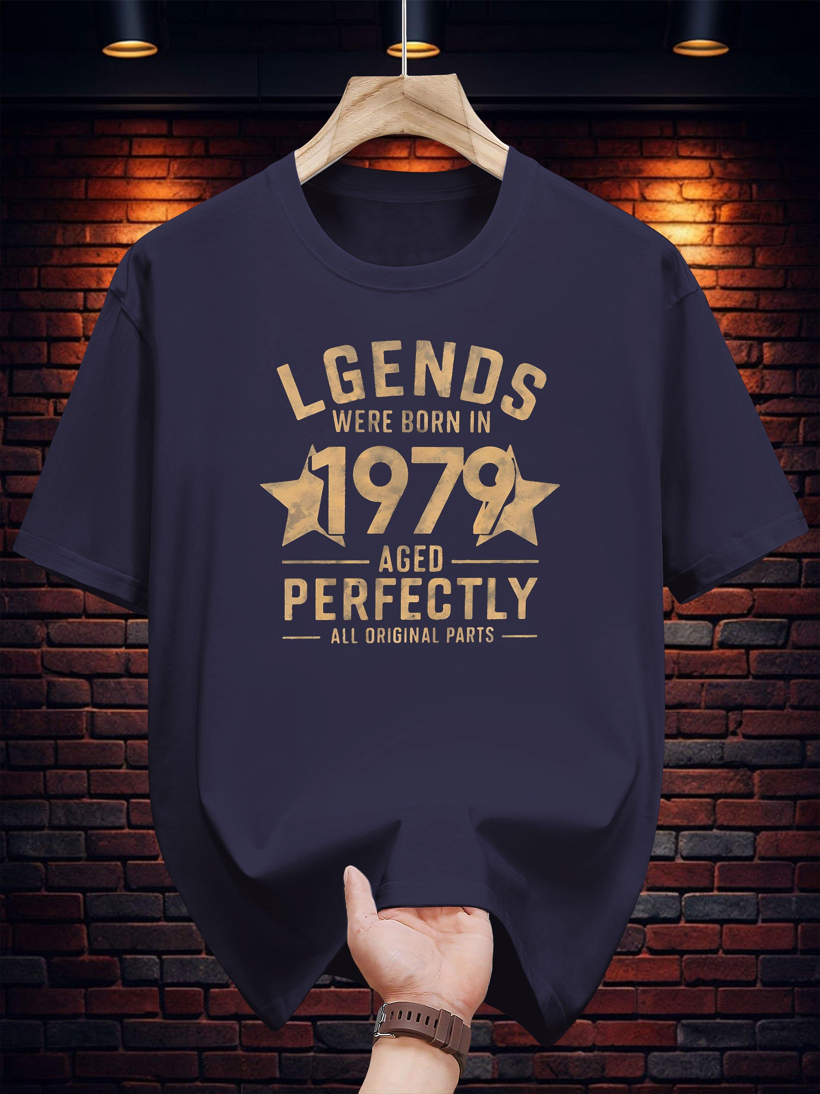 Graphic T-shirt - Legends Were Born in 1979 Retro Print XXXL