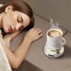 Coffee Mug Warmer Adjustable Temperature Coaster with Ambient Light Portable Drink Warmer Auto Shut-Off Anti-Slip Base Heated Mug Coaster