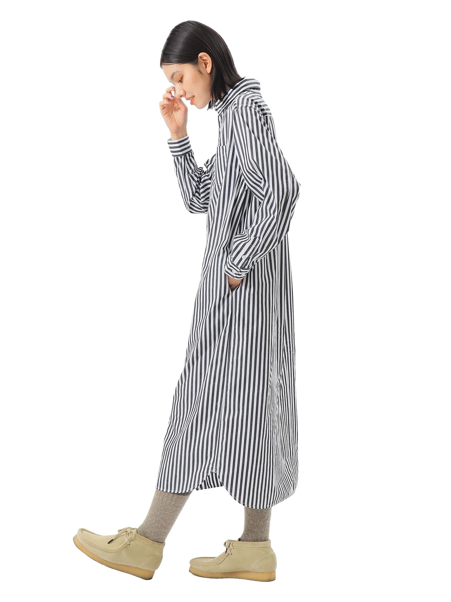 

Beams Boy Women s Striped BD Dress, Long Sleeve, Black, One Size