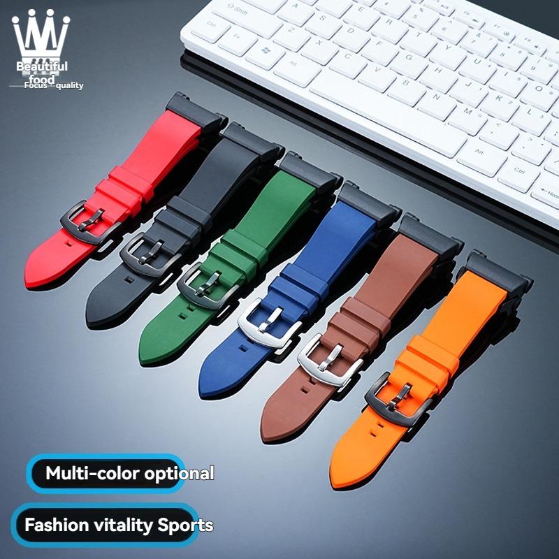 For Casio 6th Generation Black and Blue Frogman 3445 GWF-D1000B Modified Fluororubber Strap Accessories Men's Anti Sailor Chain