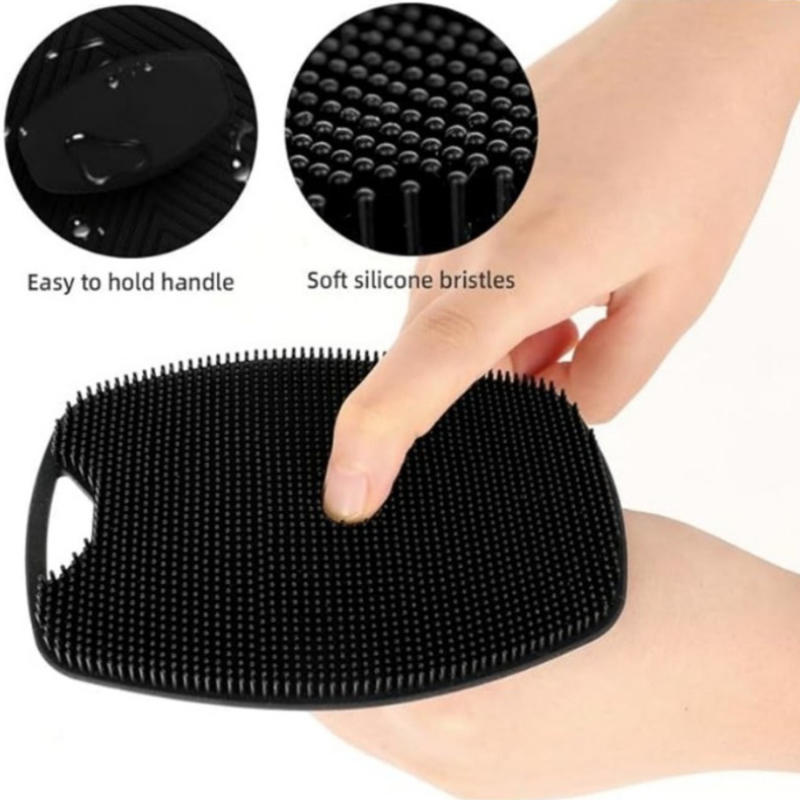 Silicone Shampoo Brush Shower Scalp Massager Self-Cleaning Essential Shampoo Tool Bathroom Brush