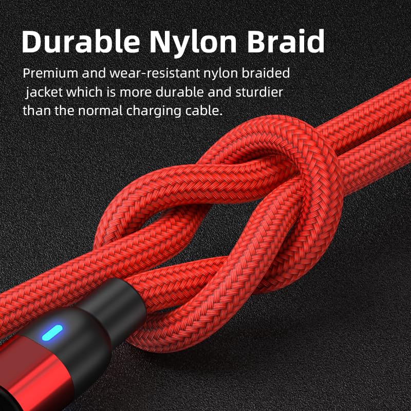Magnetic Charging USB Cable of 3 2m Micro USB Micro USB Cable 2m Cable, 3-in-1 [Set (1m + + 3m)] 360° + 180° Rotation, Magnetic, Dustproof,