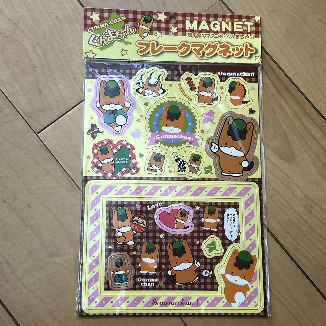 

[USED] Gunma-chan Flake Magnet, Yurukyara, Magnet Sheet, Frame