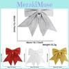 Colorful Pearl Cotton Glitter Bow Decorative Accessories For Christmas And Party Celebrations