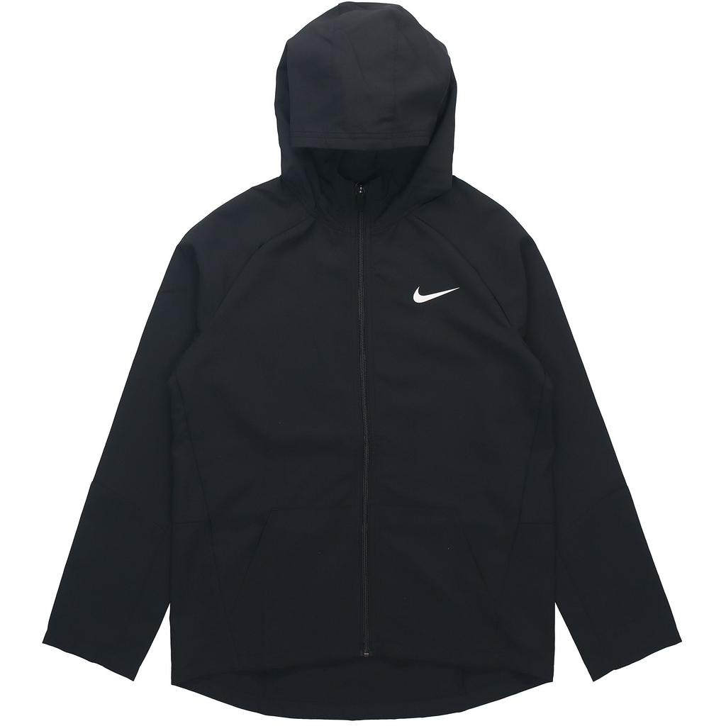 Nike Dri-FIT Solid Logo Woven Training Hoodie Kids Jackets Black DO7095-010