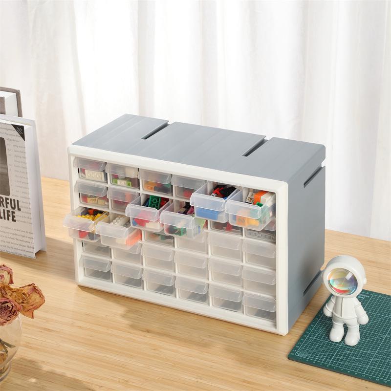 Combinable Drawer-Style Compartment Box for Screws, Parts, Building Blocks, and Electronics