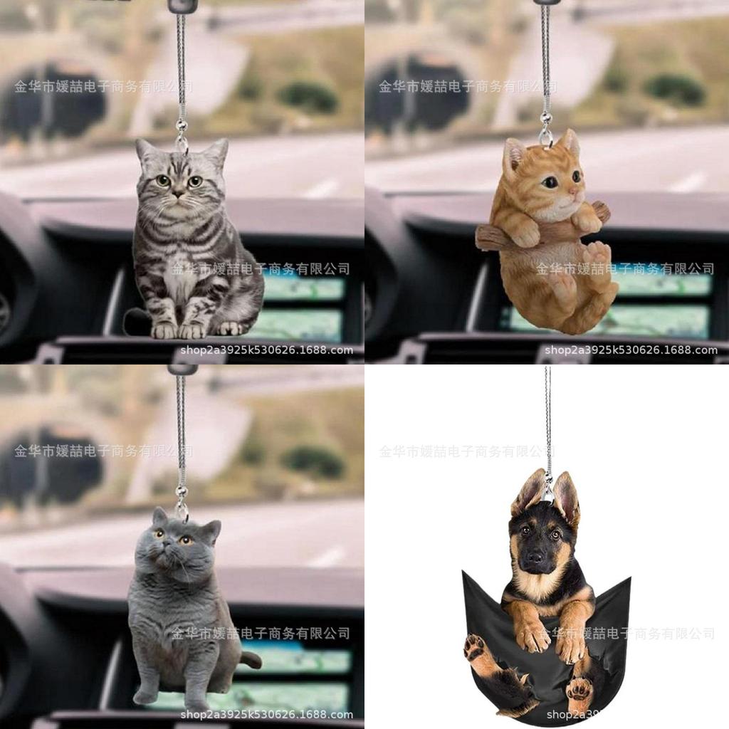 Cute Cat Design Car Hanging Decoration For Home Office And Car Rearview Mirror