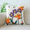 45X45Cm Flower Throw Pillow Cover Plant Embroidered Stamping Waist Cushion Cover Decor Home Decorative Pillowcase New