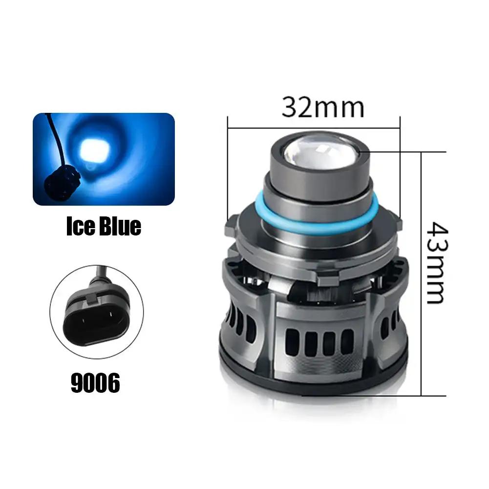 Ny Laserlinse Bil H7 H11 Linse Frontlykt 12V H8 H9 9006 HB4 Led Tåkelyspære Tåkelys Hvit Gul Isblå Turbo Tåkelys
