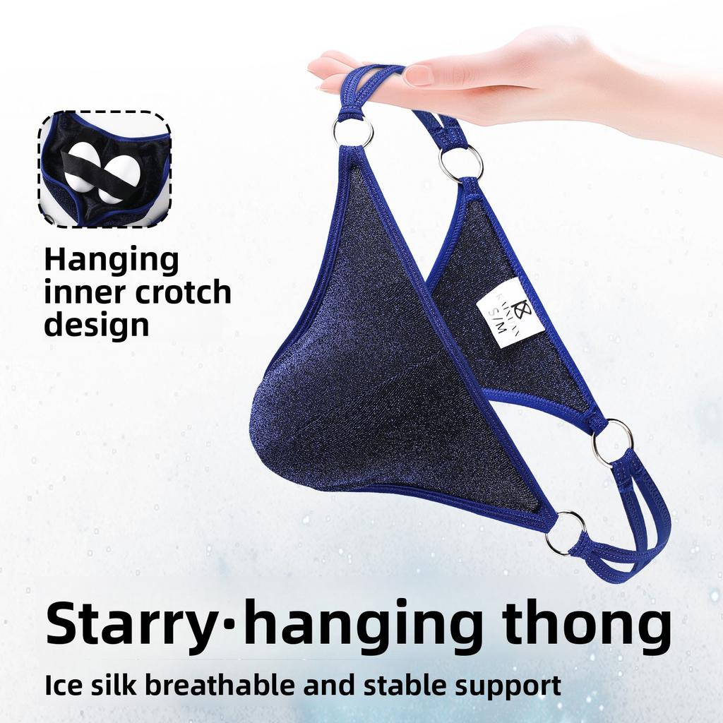 Men's Summer Stereo Bag U-shaped Design Ice Silk Breathable Thong Underwear