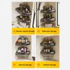 Suction Cup Shower Caddy Rustproof Space Aluminum Corner Shelf with Raised