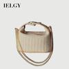 Popular Khaki Women's Shoulder Bag All-match Weave Crossbody Commuting Portable Casual