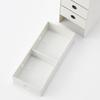 MUJI Recycled Polypropylene Small Item Storage 6 White W11 x x 83904432 Box, Tiers, Gray, Approx. D24.5 H32cm,