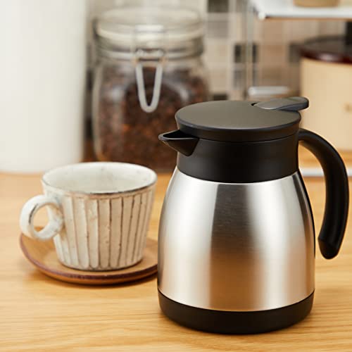 Tamahashi RF-10 Stainless Steel Tabletop Pot, 0.5L, Keeps Food Hot or Cold, Push-Button Operation, Energy-Saving, Vacuum Insulated