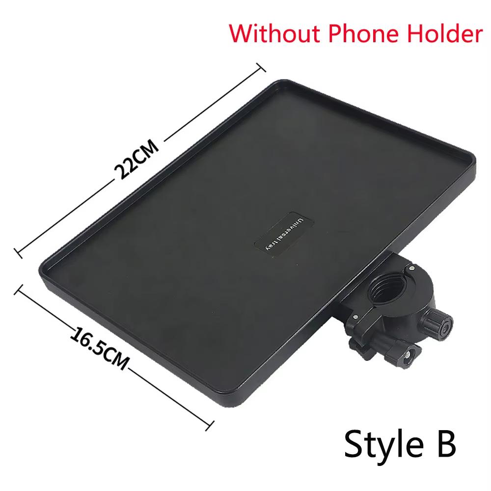 Microphone Stand Tray Mic Stand Tray with Phone Holder Adjustable Clamp On Stand for Singing Podcast Recording Streaming Stage