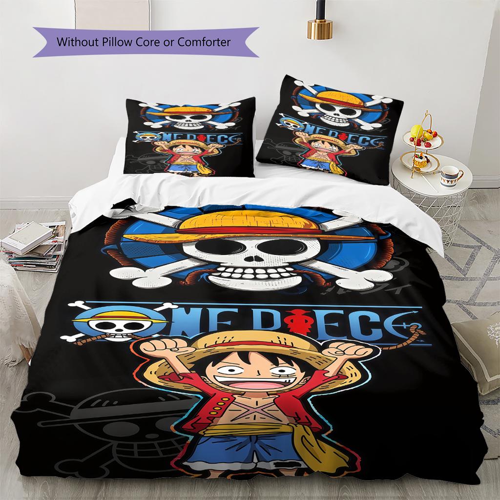 Luffy D 3pcs Bedding Set, Digital Printed Duvet Cover, No Insert, Kids Gift, Large Size -HYQ53