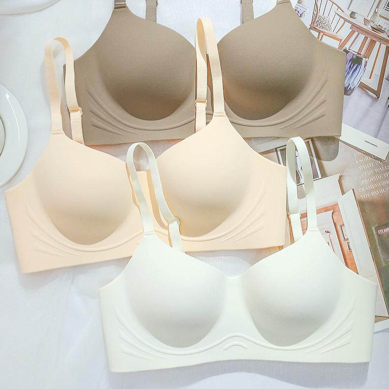 Women's Seamless Bra Thin Cup No Steel Ring One-piece Bra Women Gather Collect Bras