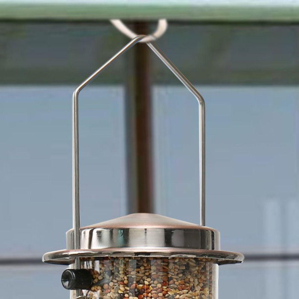 Metal Bird Food Dispenser Automatic Bird Feeding Bowl Feeding Container Bird Feeder  Outdoor