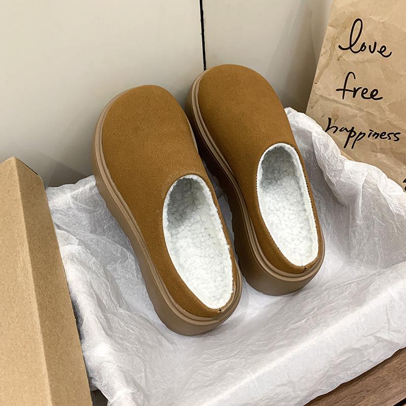 Женская обувь полусабо на платформе с закрытым носком полусабо из бархата для осени и зимы 35 2598₽