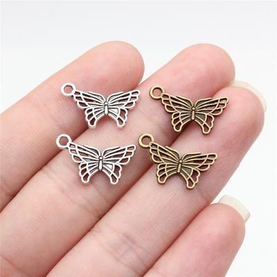 Small Butterfly Delicate Insect Charm Antique Bronze Zinc Alloy Jewelry Making Supplies DIY Jewelry Making Style