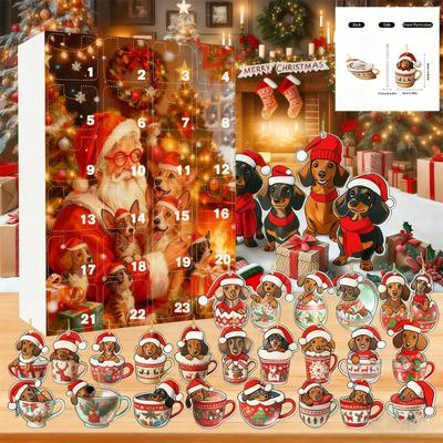 1pc 2D Holiday Advent Calendar Advent Calendar Collectible  Funny Animal Set Commemorative Collectible Home Decor