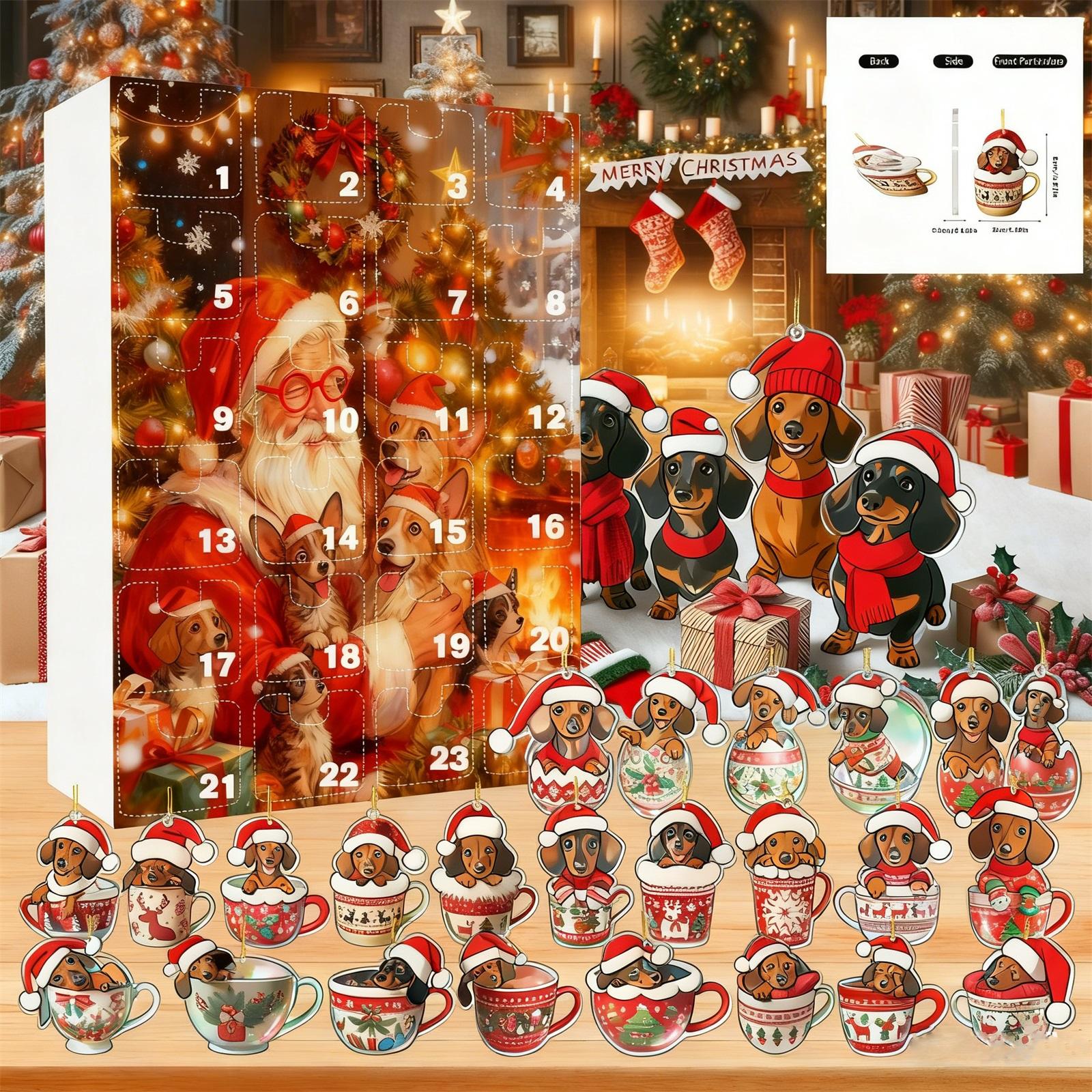

1pc 2D Holiday Advent Calendar Advent Calendar Collectible Funny Animal Set Commemorative Collectible Home Decor One Size