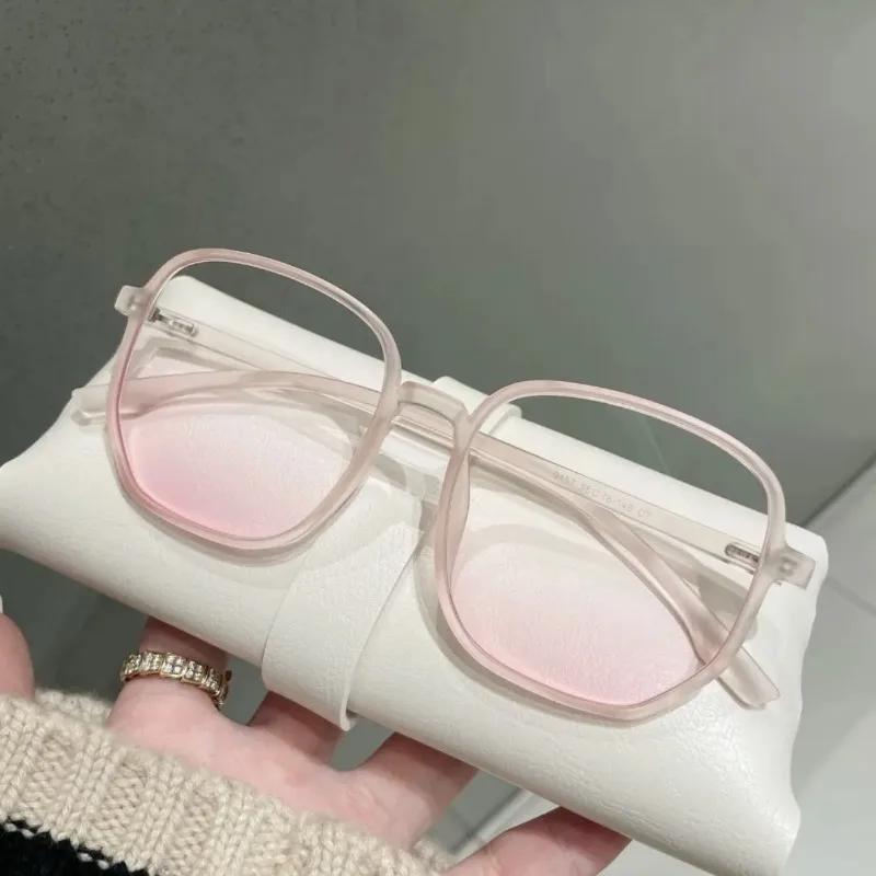 Pink Gradient Myopia Glasses Women Trendy Anti Blue Light Eyewear Short Sighted Minus Diopter for Ladies