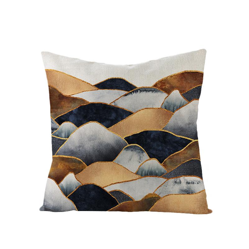 Home Decoration Supplies Landscape Painting Polyester Pillow Cover Home Geometric Abstract Sofa Cushion Cover