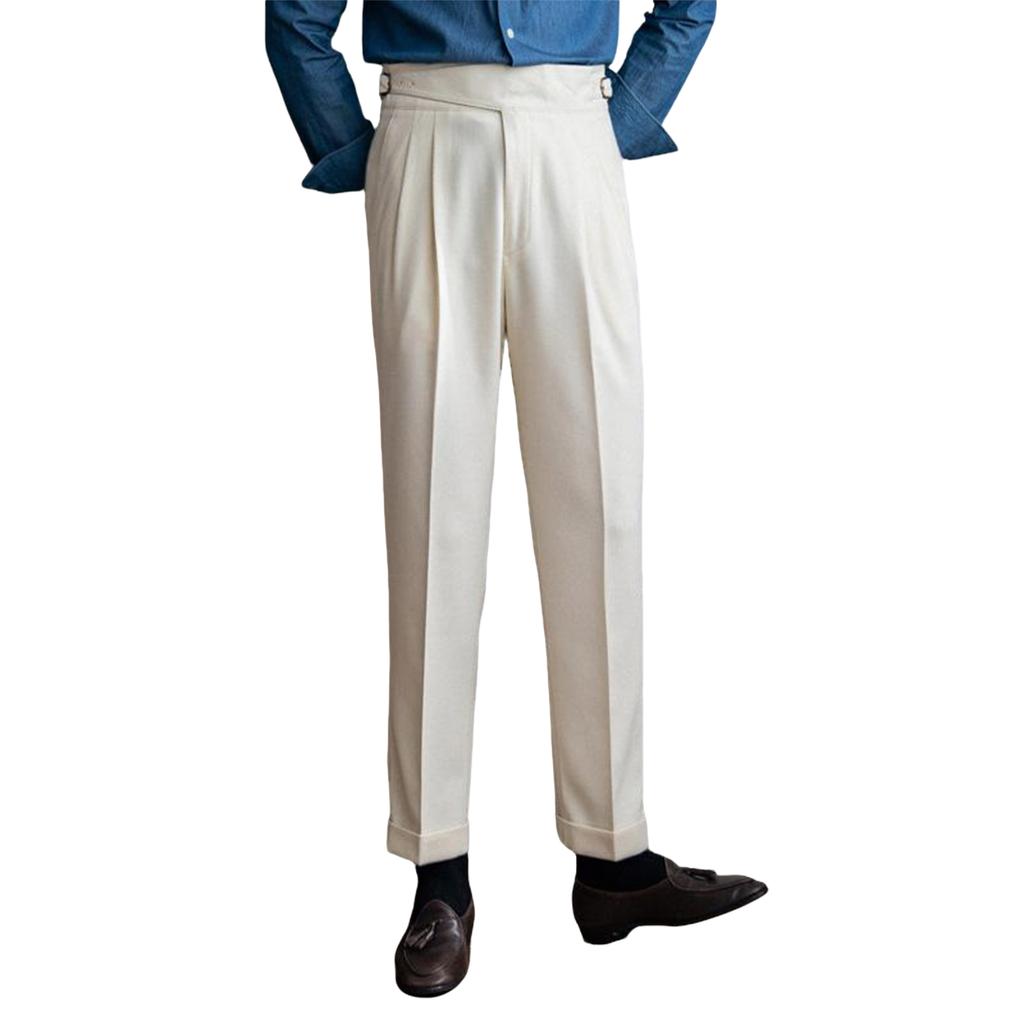 Męskie spodnie casualowe Klasyczne spodnie wizytowe w stylu włoskim Neapol Spodnie biznesowe Męskie